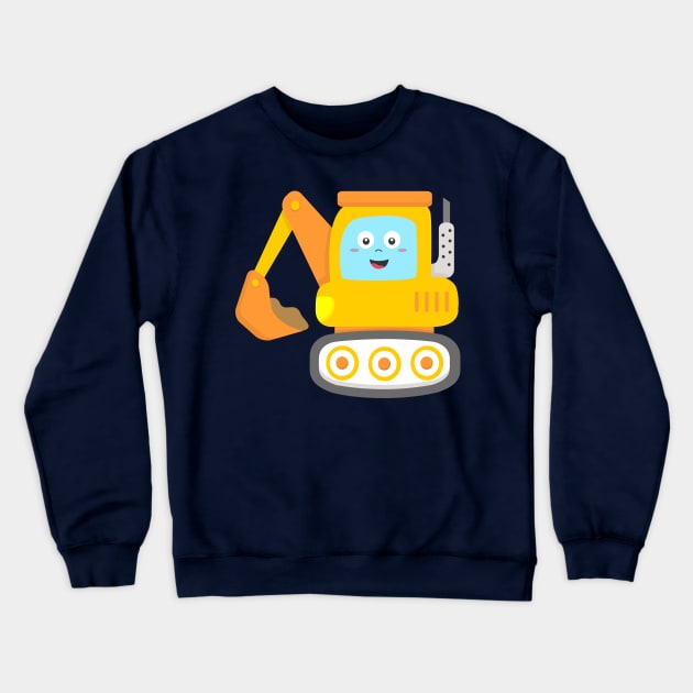 Excavator for Kids Crewneck Sweatshirt by samshirts